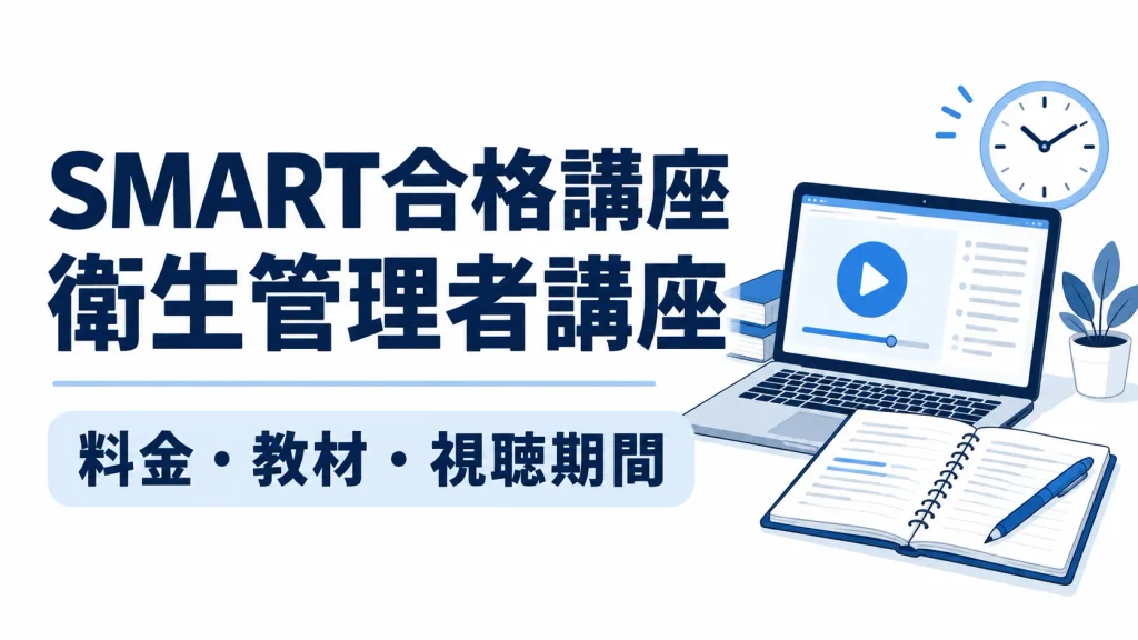 SMART合格講座の衛生管理者講座|料金・教材・視聴期間
